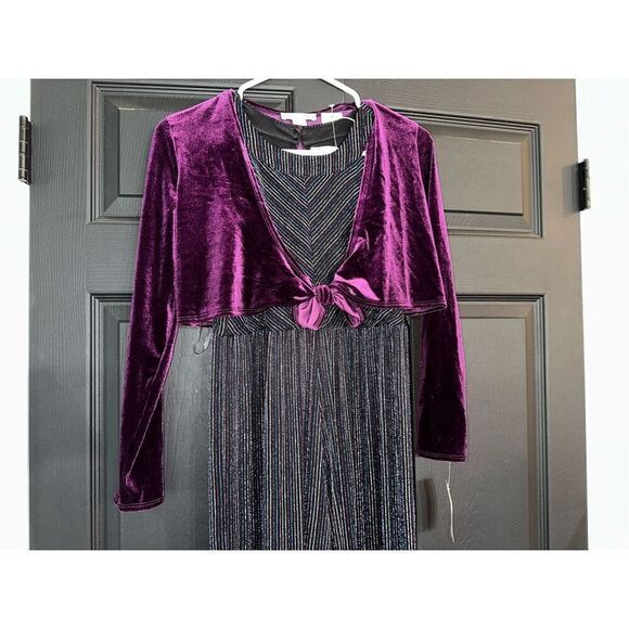 Knit Works girls' tie-front shrug and jumpsuit set - Picture 7 of 10